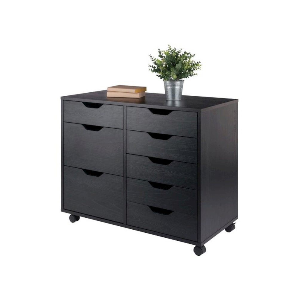 Halifax 6-Drawer Multi-Storage Mobile Cabinet, Black. Picture 3
