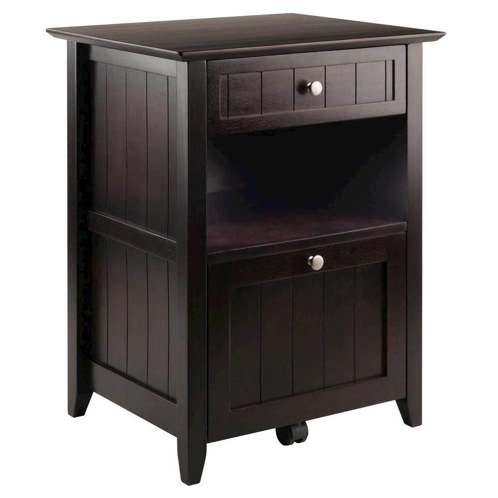 Filing Cabinet, Coffee Wainscoting, File Drawer, Rolling Casters. Picture 1