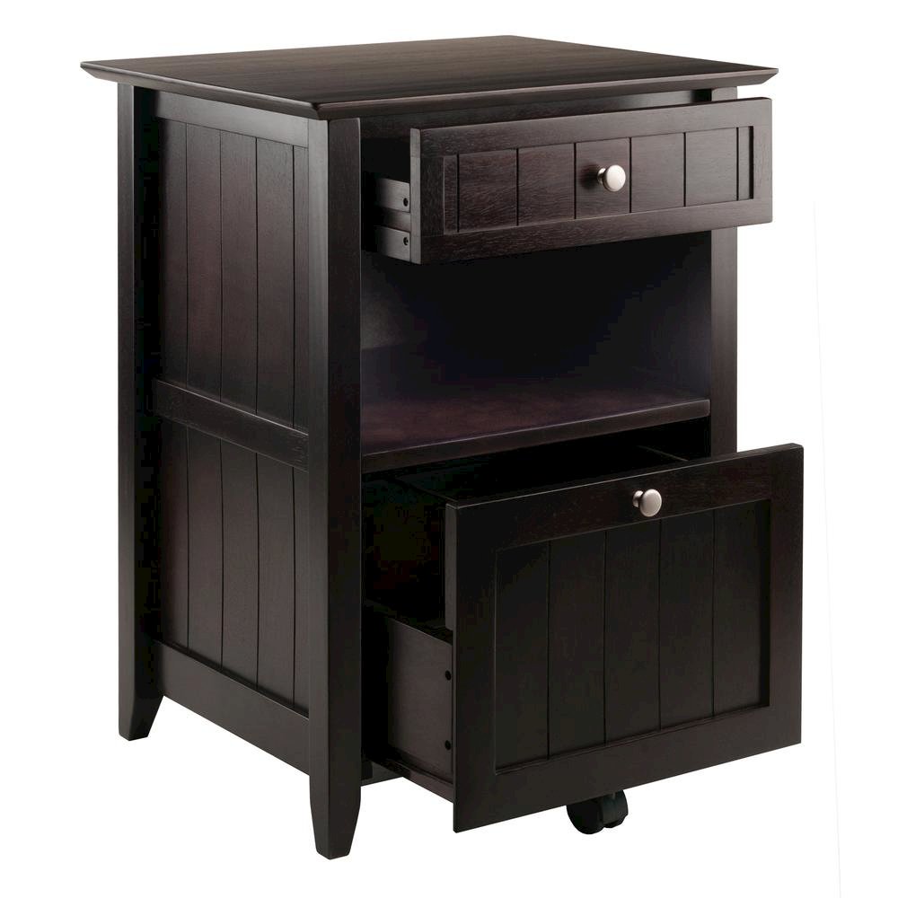 Filing Cabinet, Coffee Wainscoting, File Drawer, Rolling Casters. Picture 4