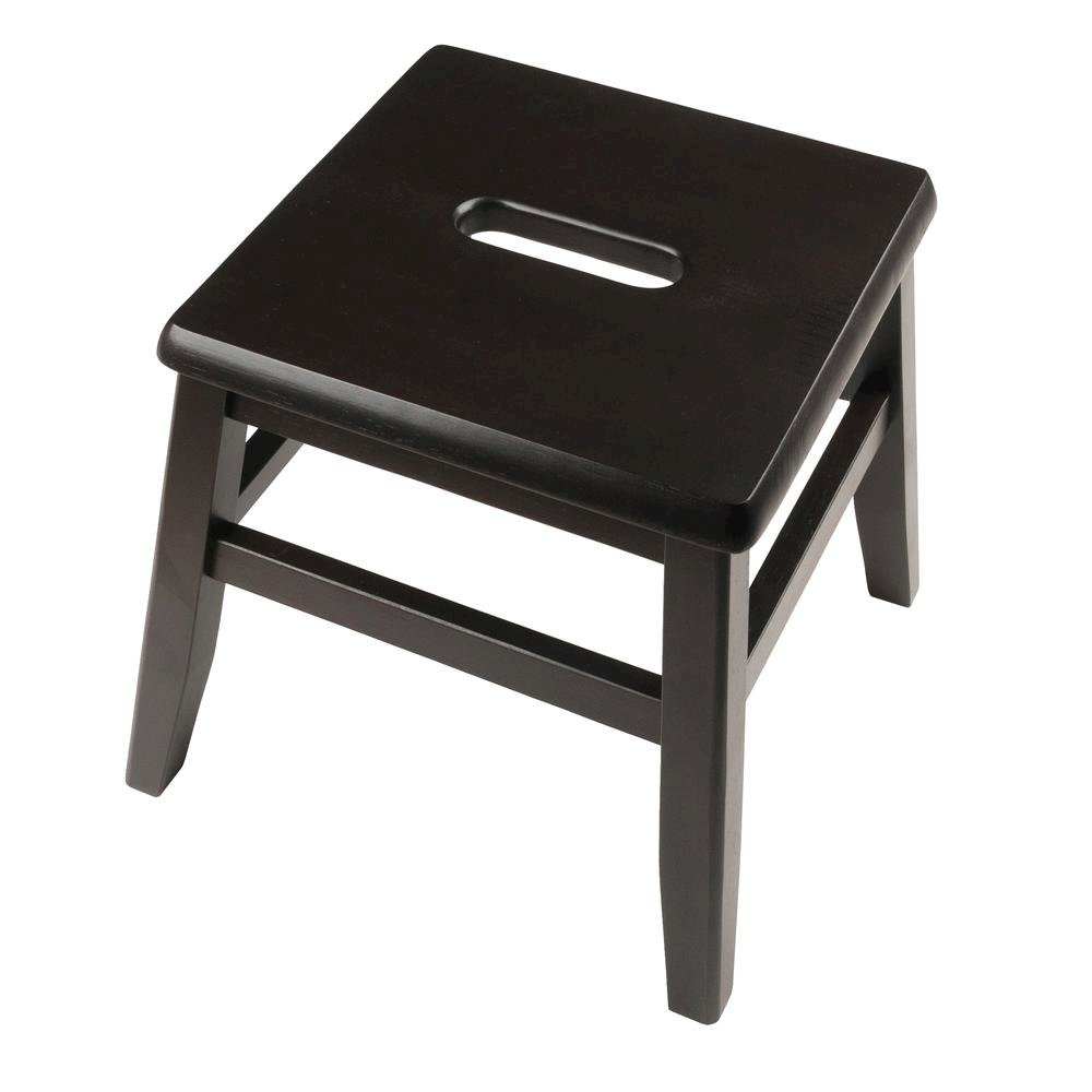 2-PC Conductor Stool Set, Solid Wood, Square Design, Center Handle. Picture 6