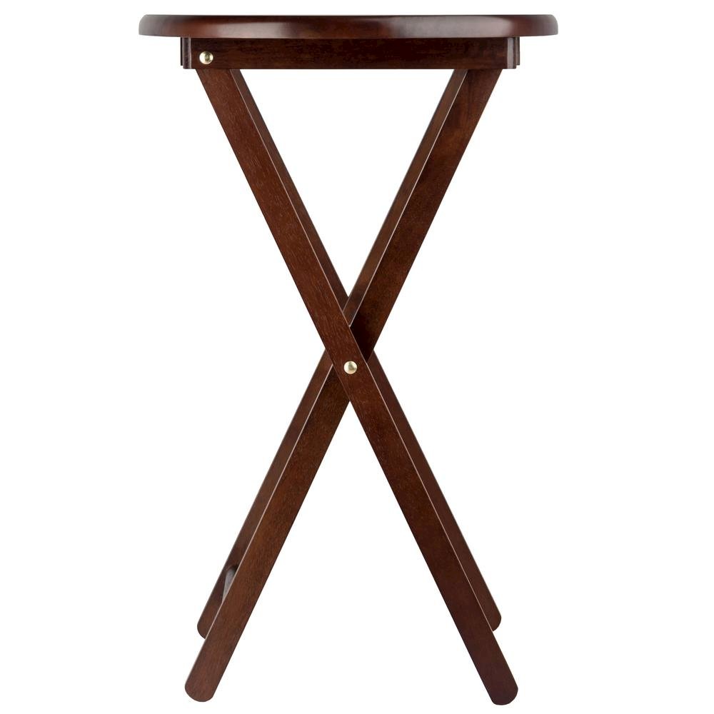 Solid Wood Brown 5 Piece TV Trays Set With 4 Folding Tables And Stand. Picture 7