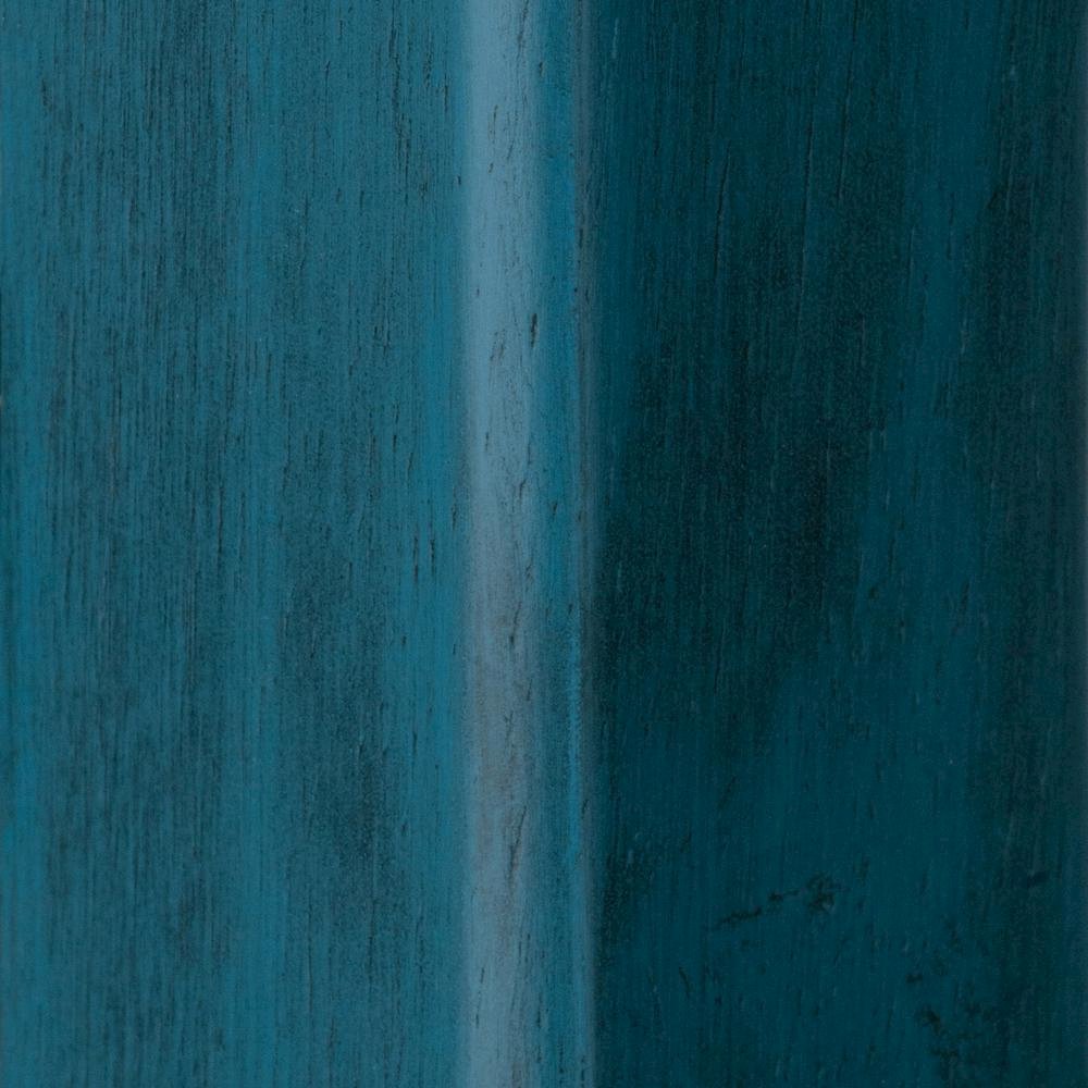 24" Rustic Teal Counter Stool, Round Solid Wood Seat, Fully Assembled. Picture 6