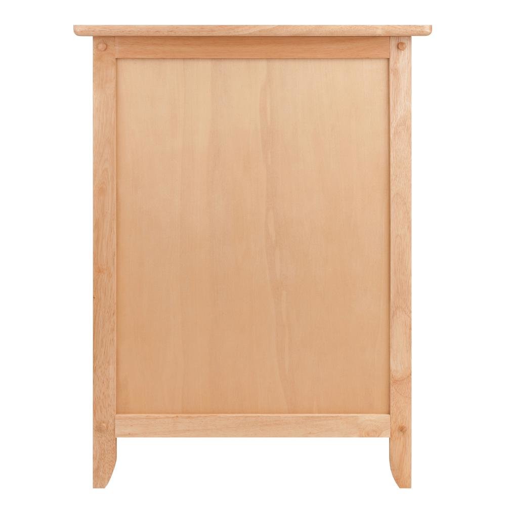 Natural Accent Table with Drawer and Cabinet, Compact Nightstand. Picture 6