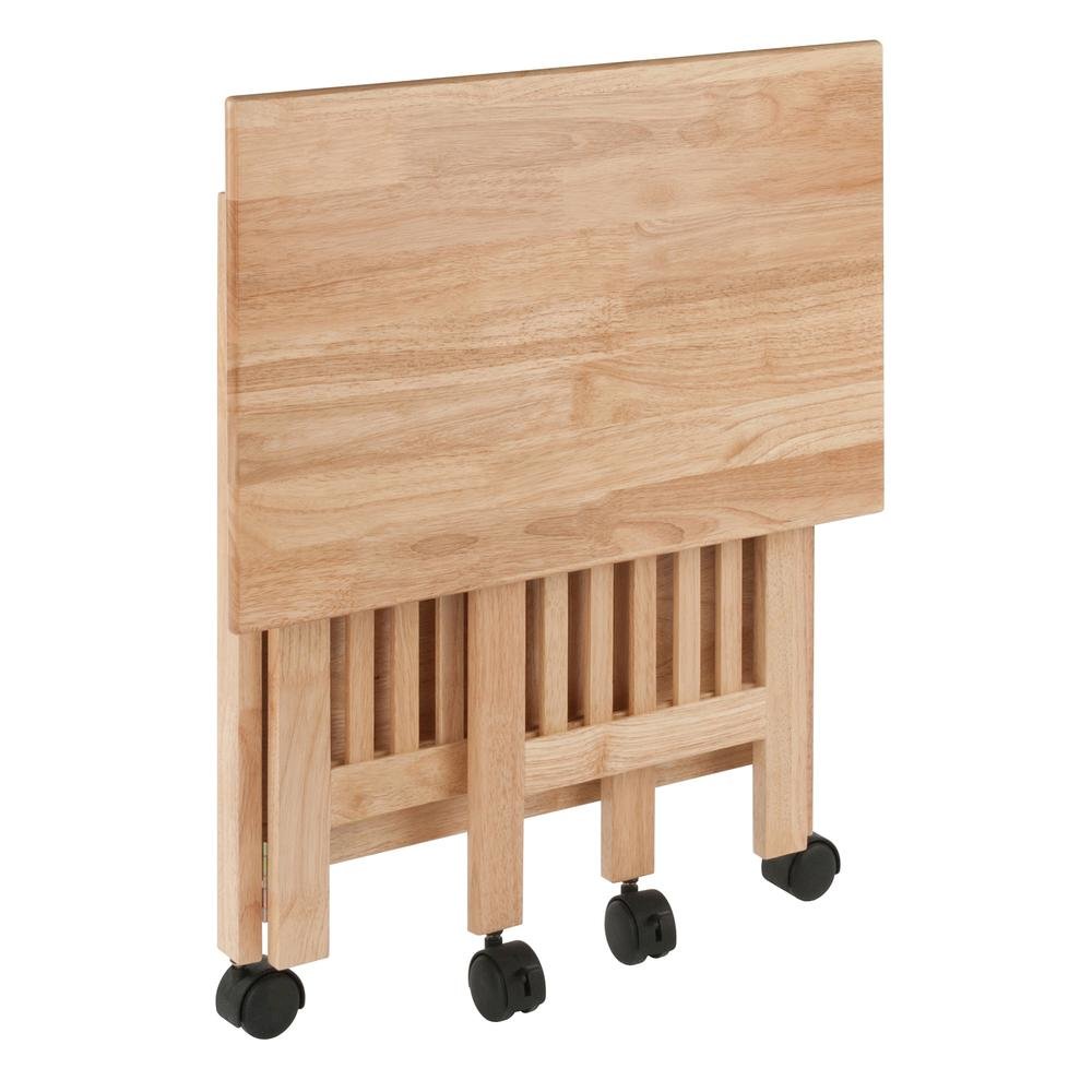 Solid wood computer desk with foldable keyboard tray, transitional style. Picture 4