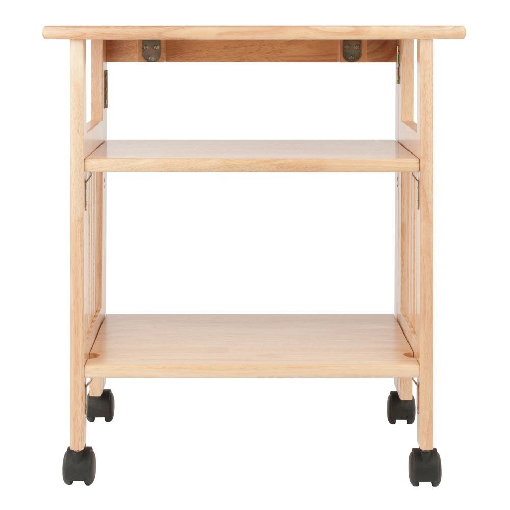 Solid wood computer desk with foldable keyboard tray, transitional style. Picture 7