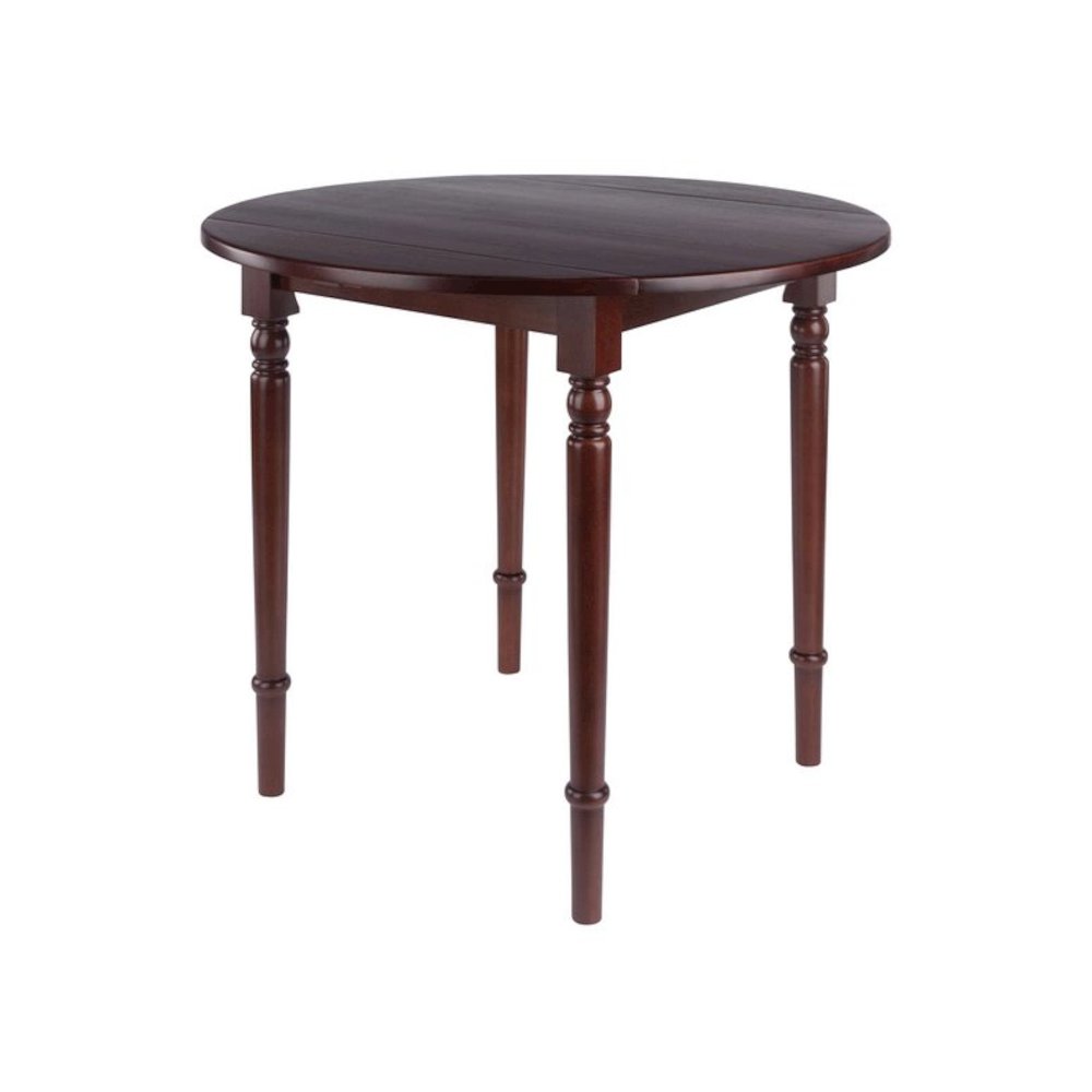 Sorella Round Double Drop Leaf Dining Table, Walnut. Picture 3