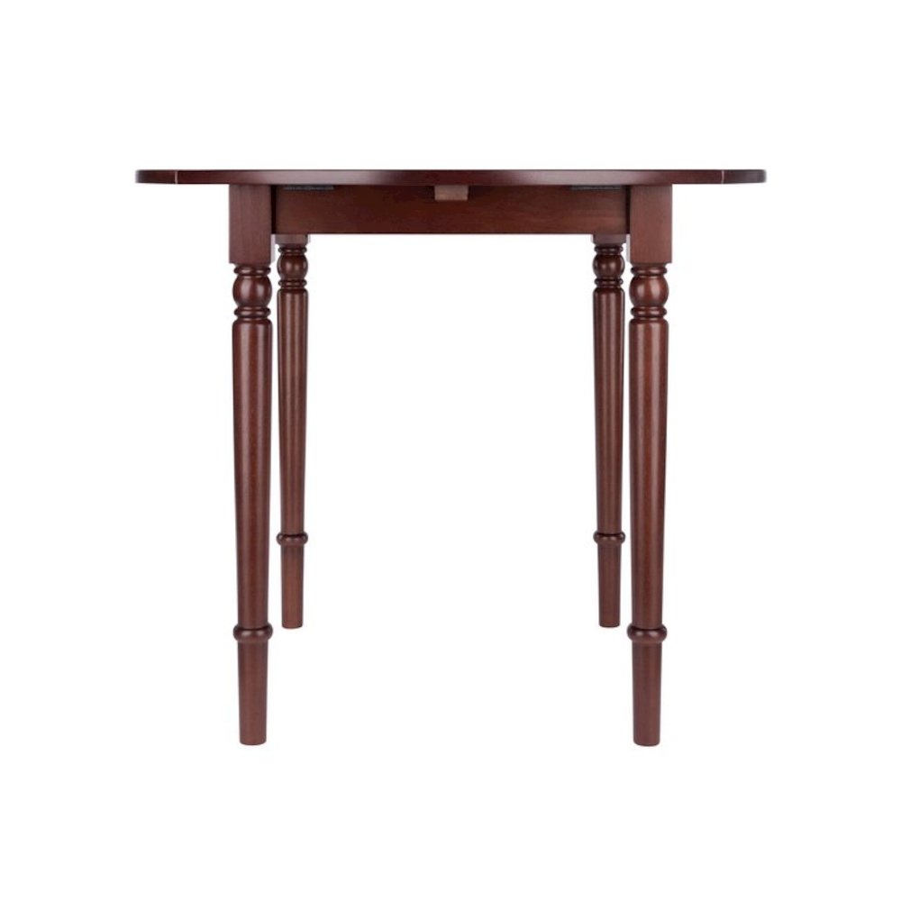 Sorella Round Double Drop Leaf Dining Table, Walnut. Picture 2