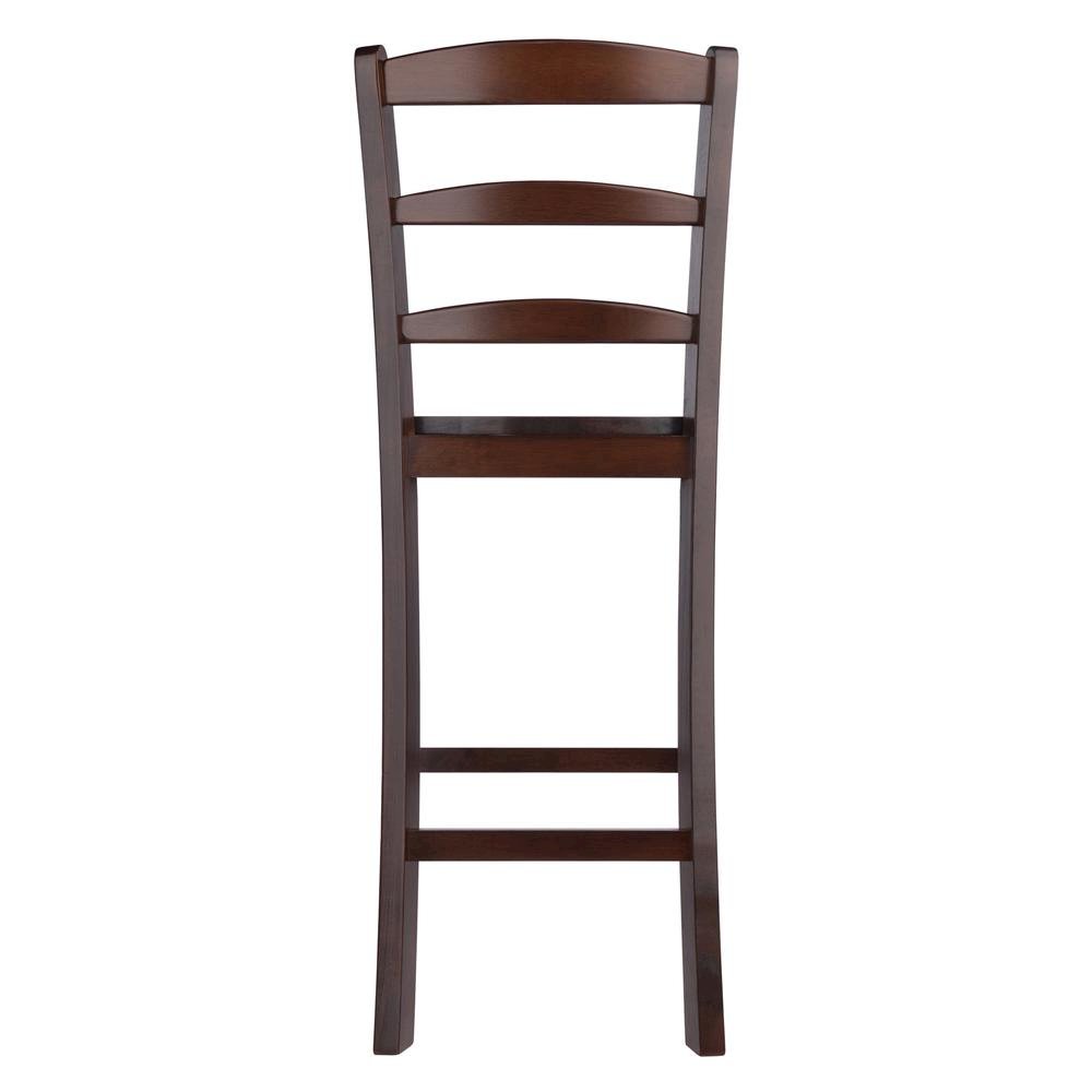 2-Pc 24" Ladder Back Counter Stools, Antique Walnut. Picture 5