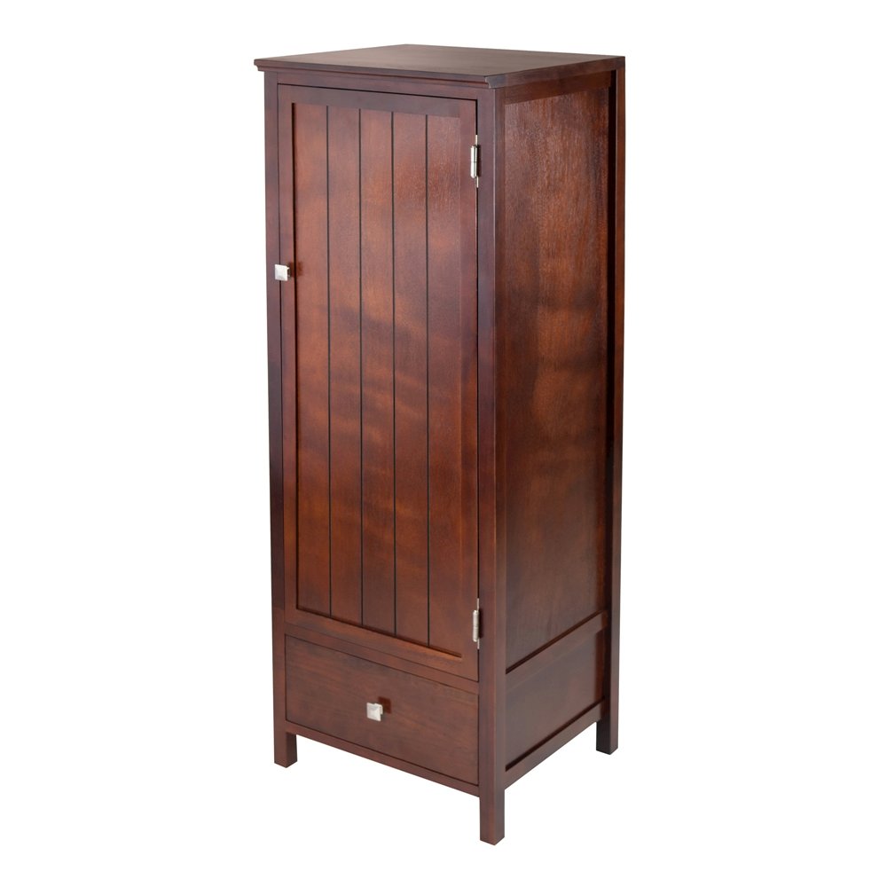 Jelly Cabinet, Storage Cupboard, Drawer, Walnut Finish. Picture 1