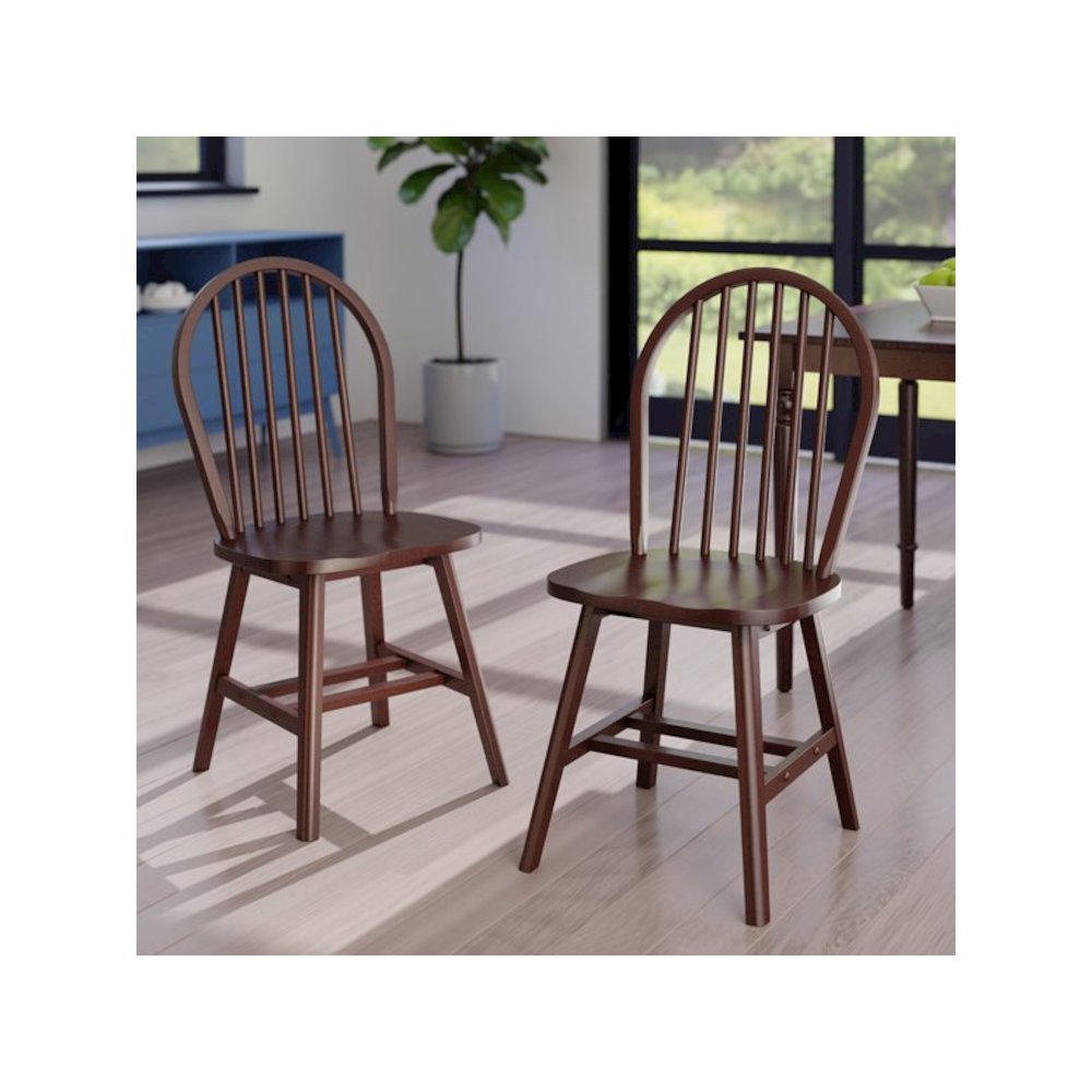 Sorella 5-Pc Drop Leaf Dining Table with Windsor Chairs, Walnut. Picture 5