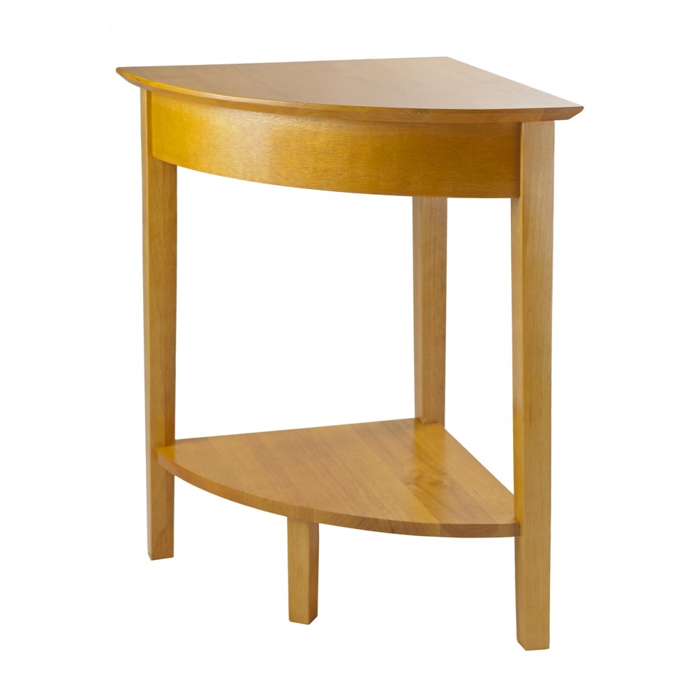 Honey Corner Table with Solid and Composite Wood Finish for Modern Workspaces. Picture 1