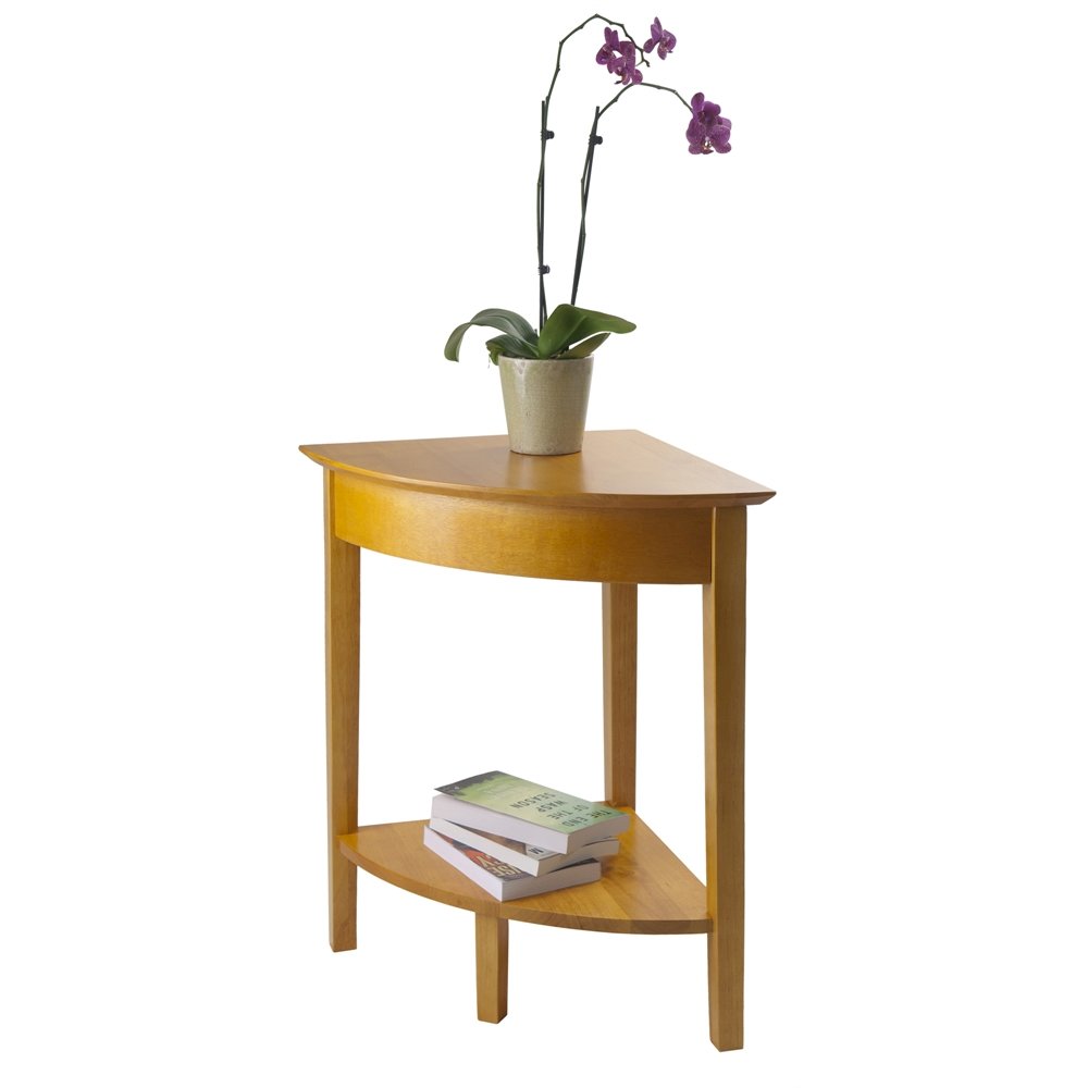 Honey Corner Table with Solid and Composite Wood Finish for Modern Workspaces. Picture 4