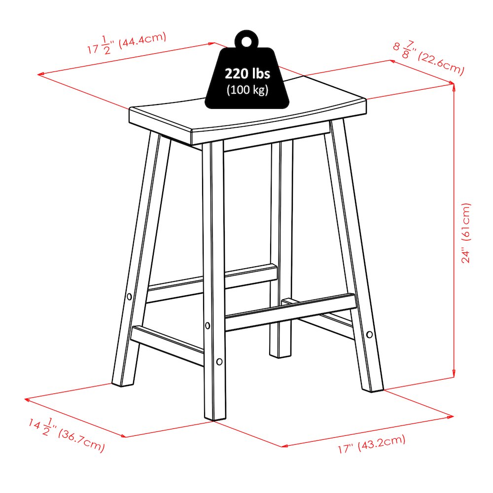 Satori Saddle Seat Counter Stool, Rustic Teal and Walnut. Picture 10
