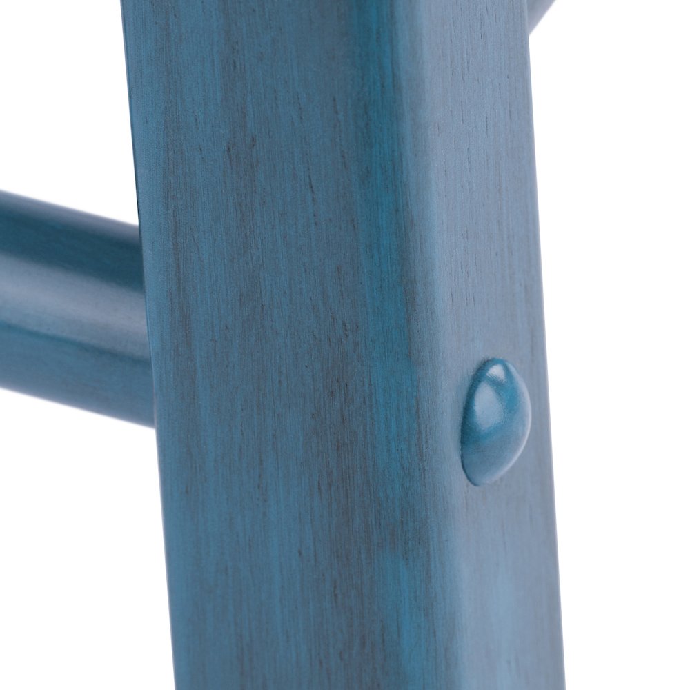 Element 2-Pc Dining Stool Set, Rustic Teal & Walnut. Picture 6