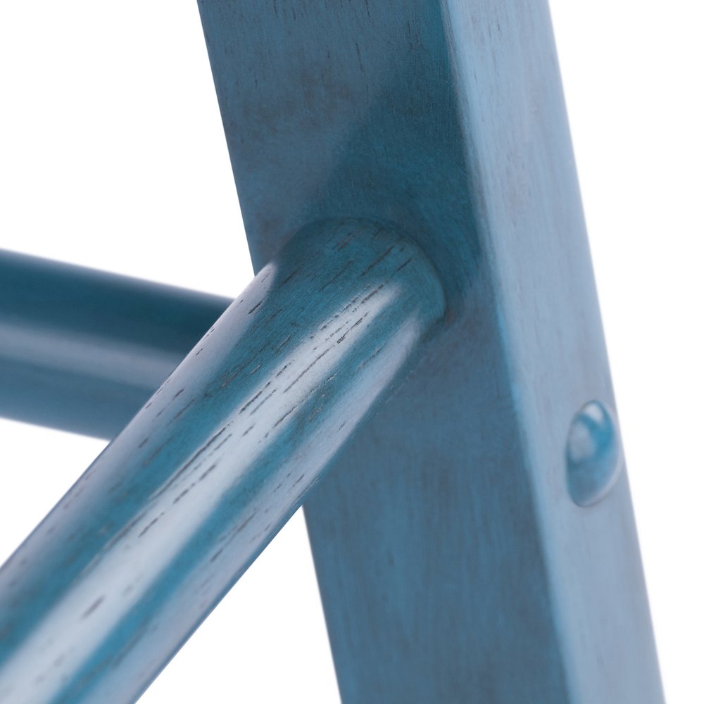 Element 2-Pc Dining Stool Set, Rustic Teal & Walnut. Picture 7