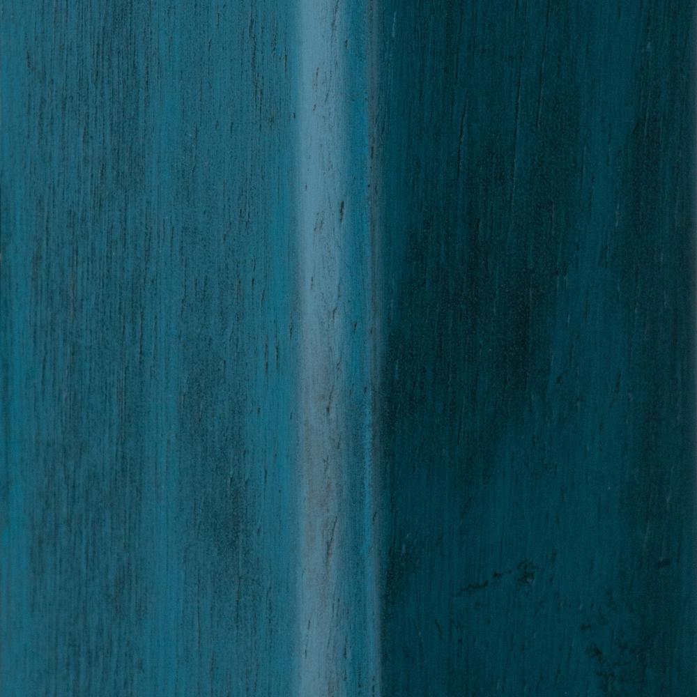 Ivy 24" Counter Stool Rustic Teal w/ Walnut Seat. Picture 4