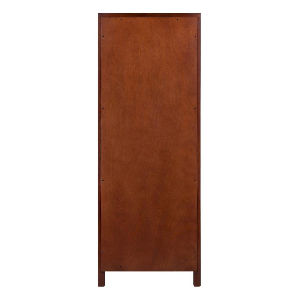 FurniFact Walnut Kitchen Cabinet – Small Pantry Cabinet with Doors. Picture 5
