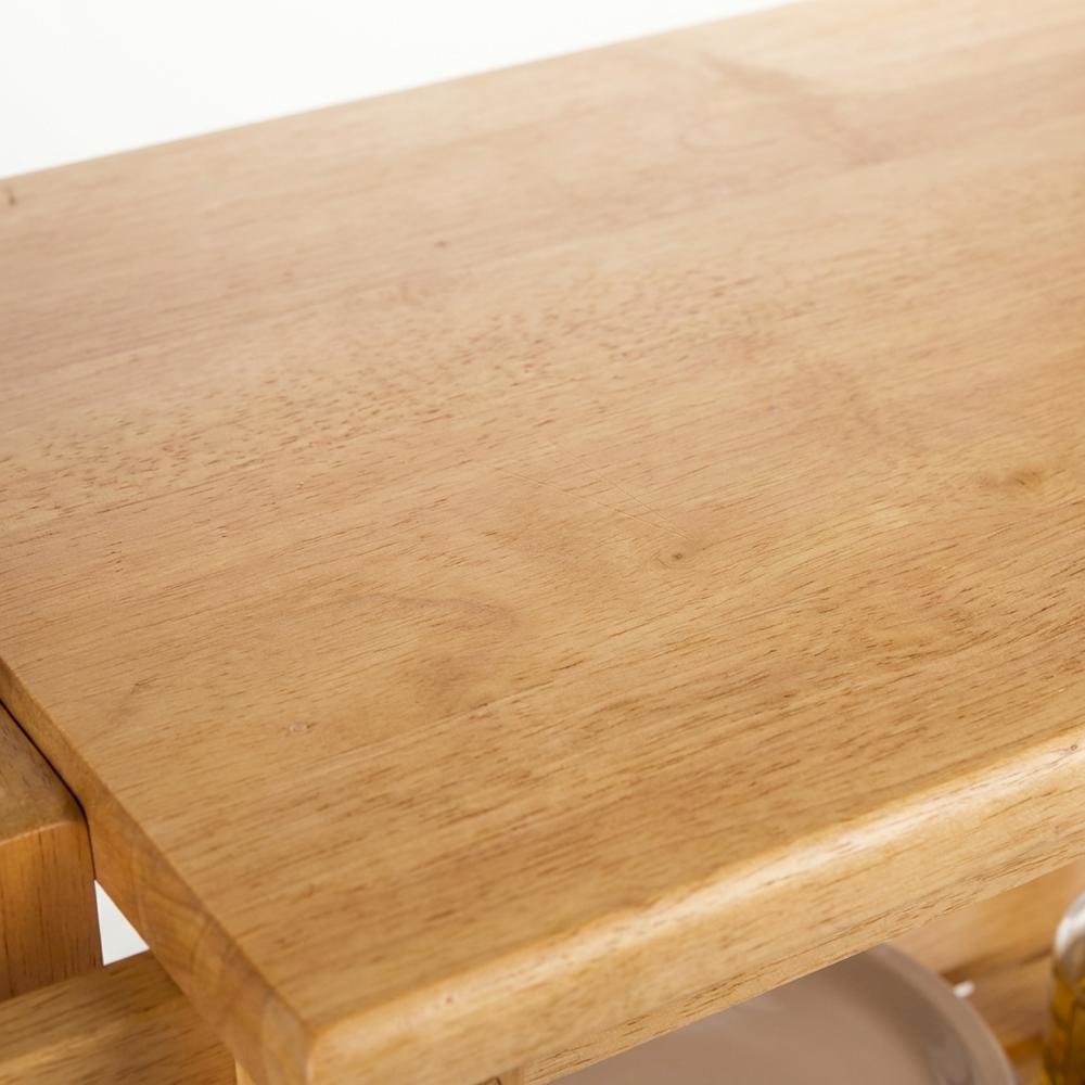 Solid Wood Kitchen Cart With Storage, Pull Out Cutting Board, Knife Block. Picture 5