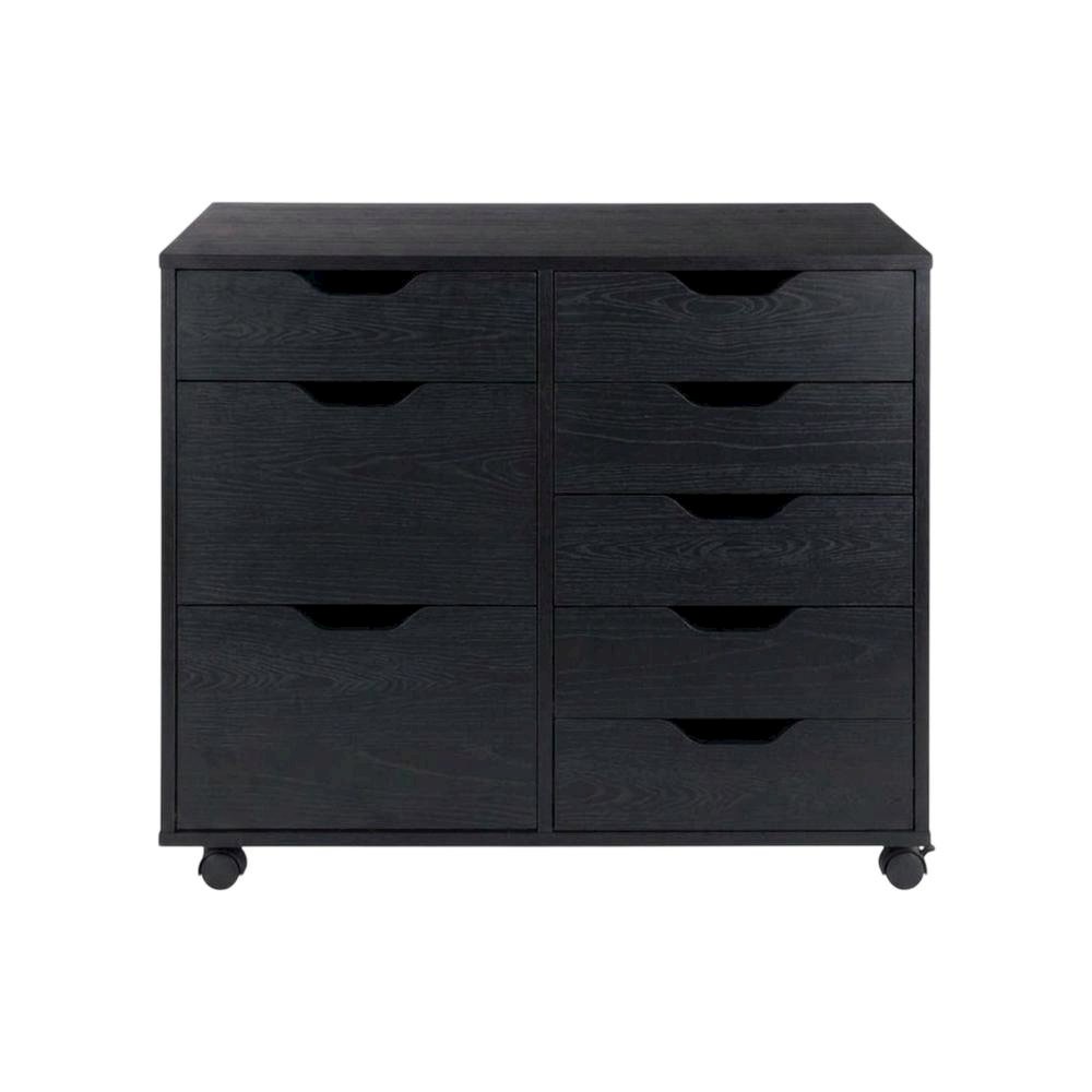 Black 6-Drawer Mobile Storage Cabinet, Rolling Multi-Storage. Picture 4