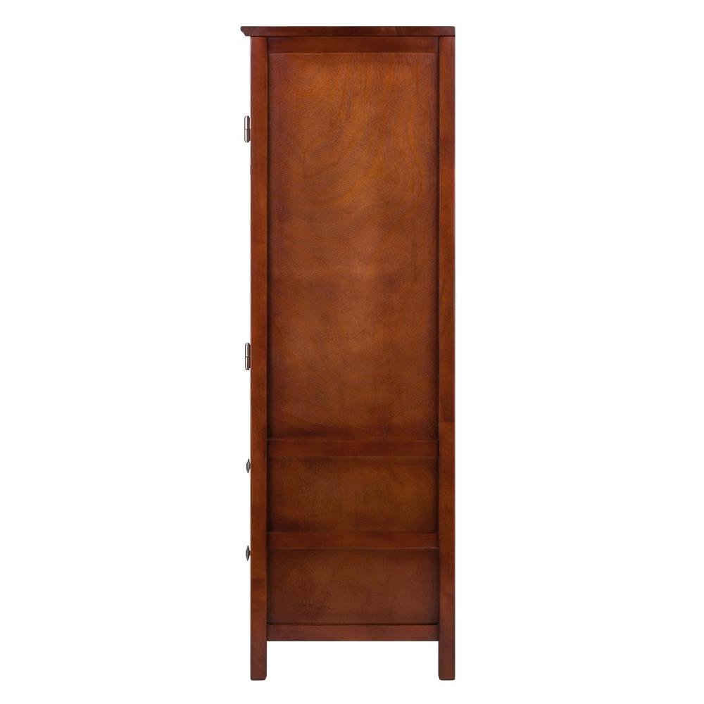 FurniFact Walnut Kitchen Cabinet – Small Pantry Cabinet with Doors. Picture 8