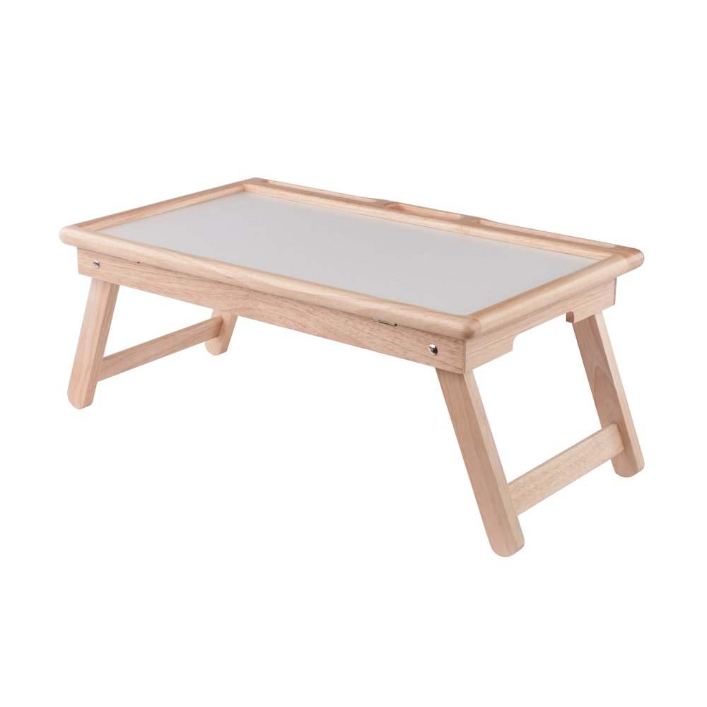 Arlo Breakfast Tray with Flip Top, Natural and White. Picture 1