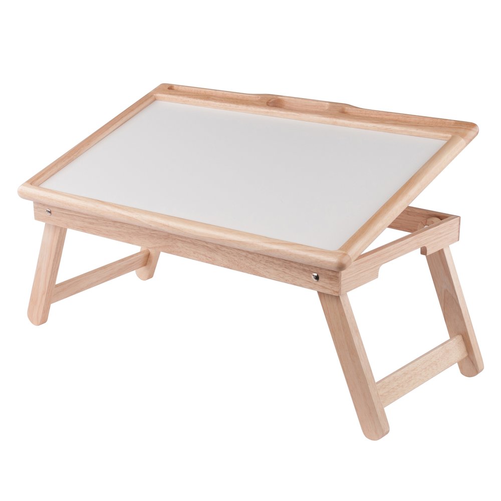 Arlo Breakfast Tray with Flip Top, Natural and White. Picture 18
