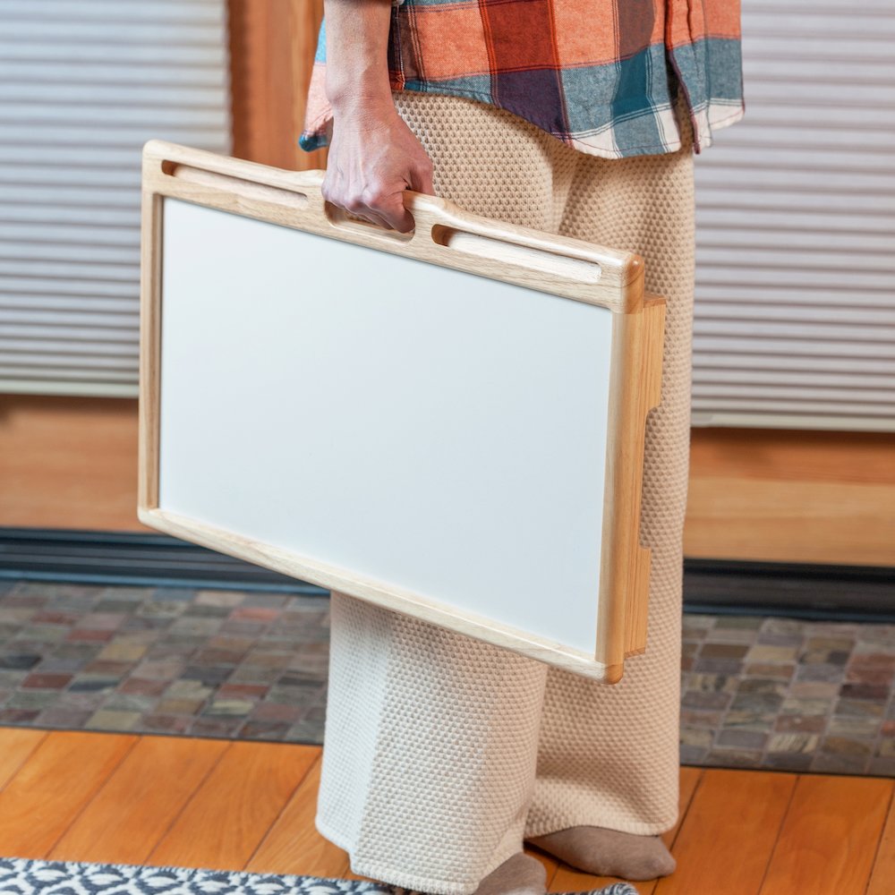 Arlo Breakfast Tray with Flip Top, Natural and White. Picture 22