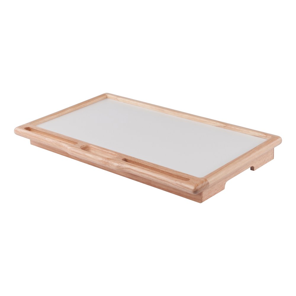 Arlo Breakfast Tray with Flip Top, Natural and White. Picture 2
