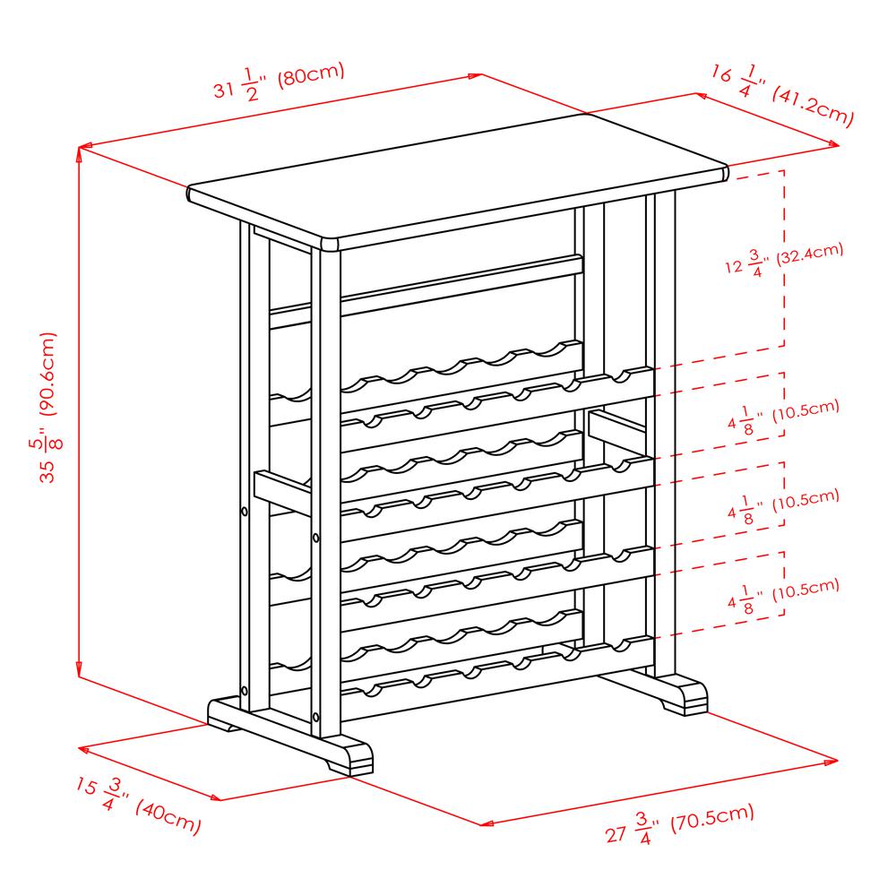 24-Bottle Wine Rack Natural. Picture 8