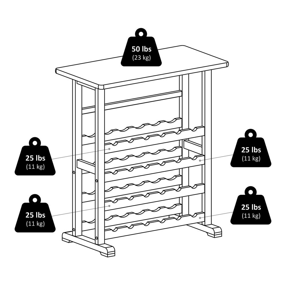 24-Bottle Wine Rack Natural. Picture 9