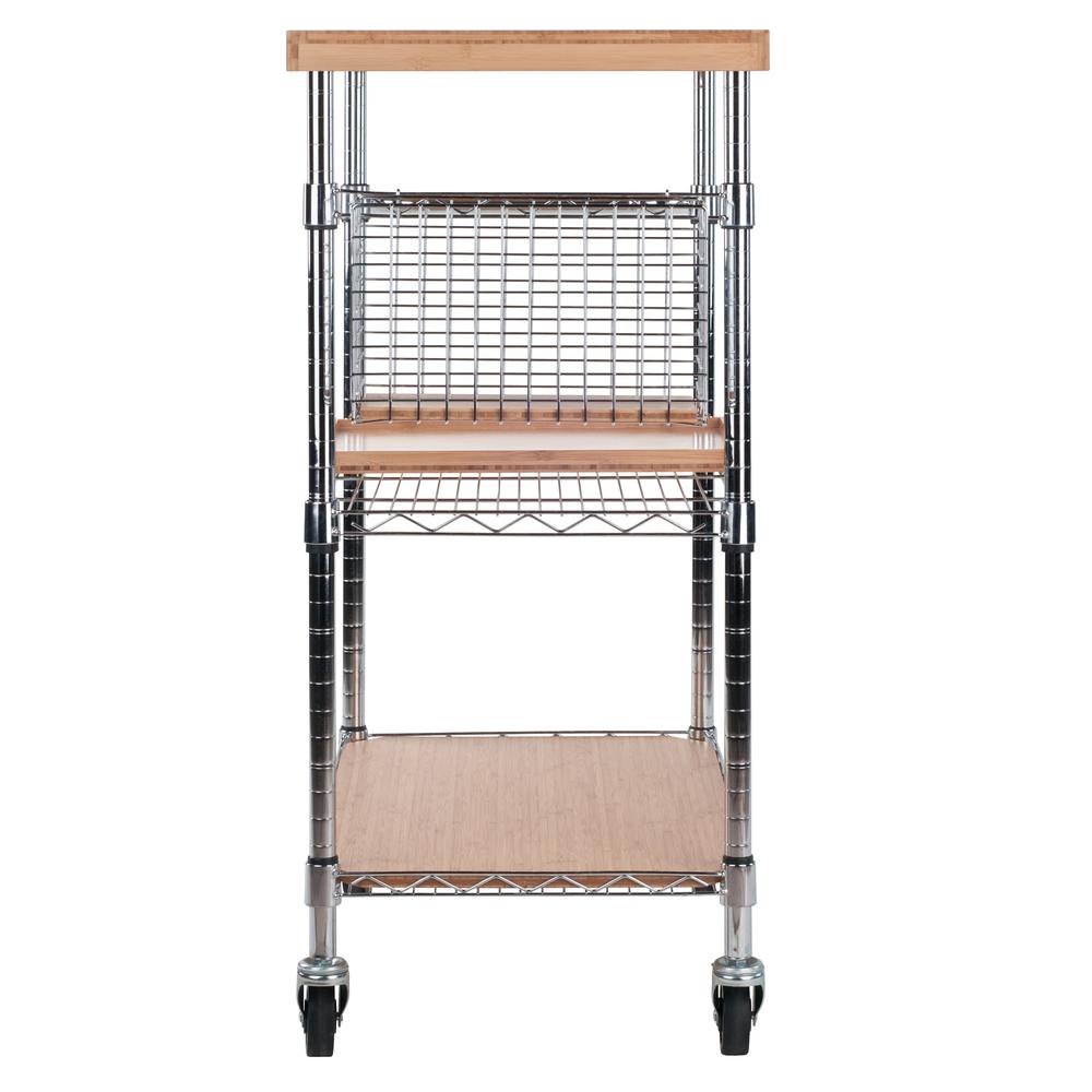 Madera Kitchen Cart in Natural Bamboo. Picture 3