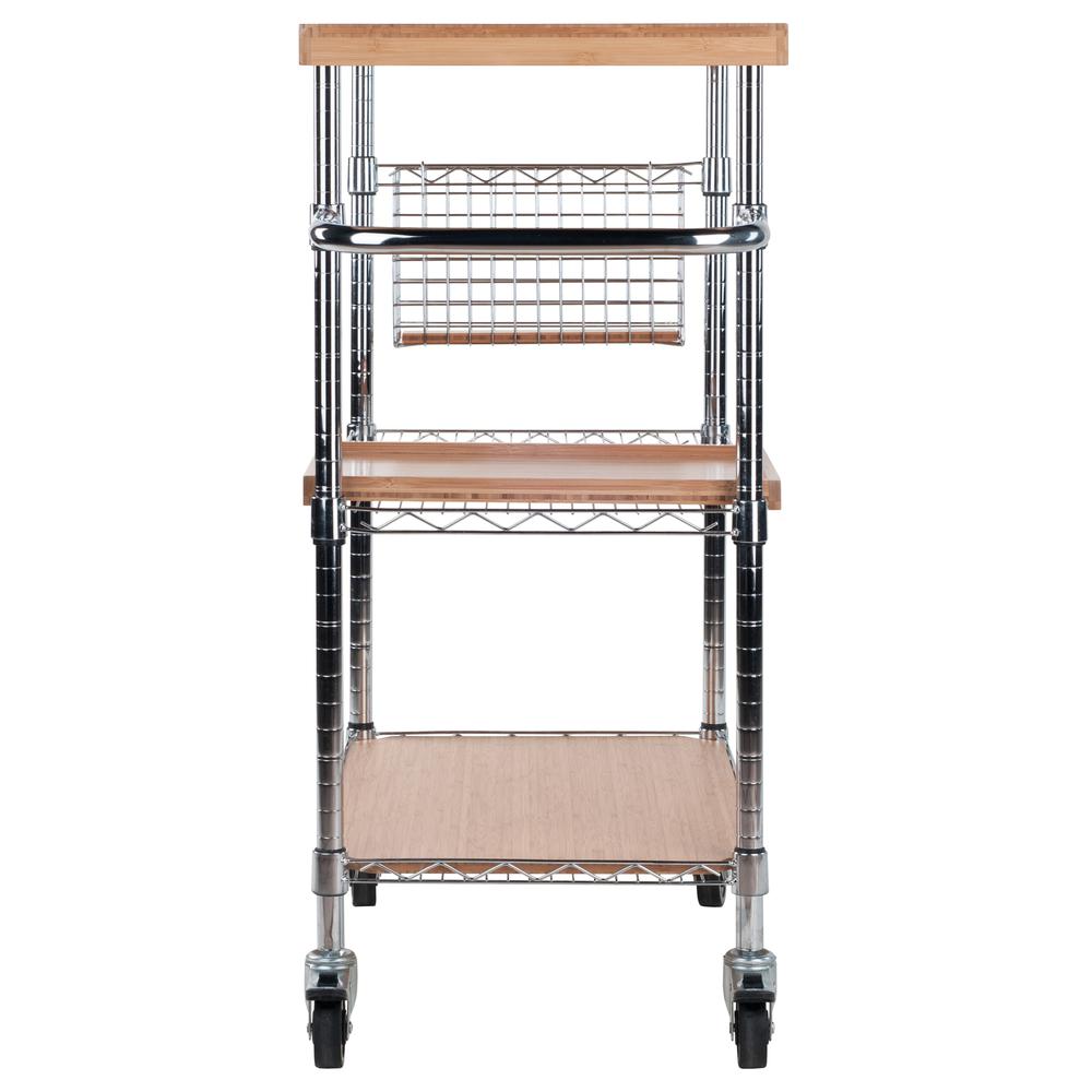 Madera Kitchen Cart in Natural Bamboo. Picture 4