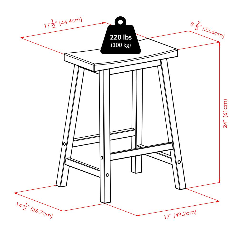 Satori 24" Saddle Seat Bar Stool Beech. Picture 6