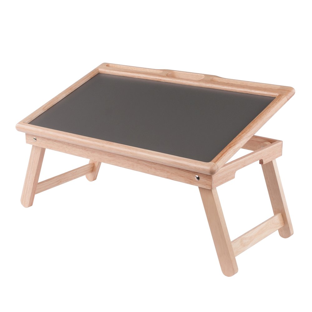 Arlo Breakfast Tray with Flip Top, Gray and Natural. Picture 18
