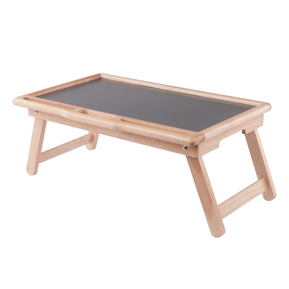 Arlo Breakfast Tray with Flip Top, Gray and Natural. Picture 23