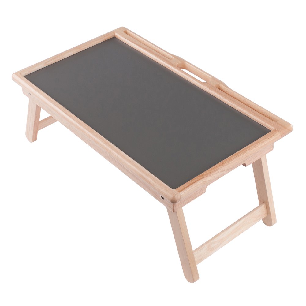 Arlo Breakfast Tray with Flip Top, Gray and Natural. Picture 24