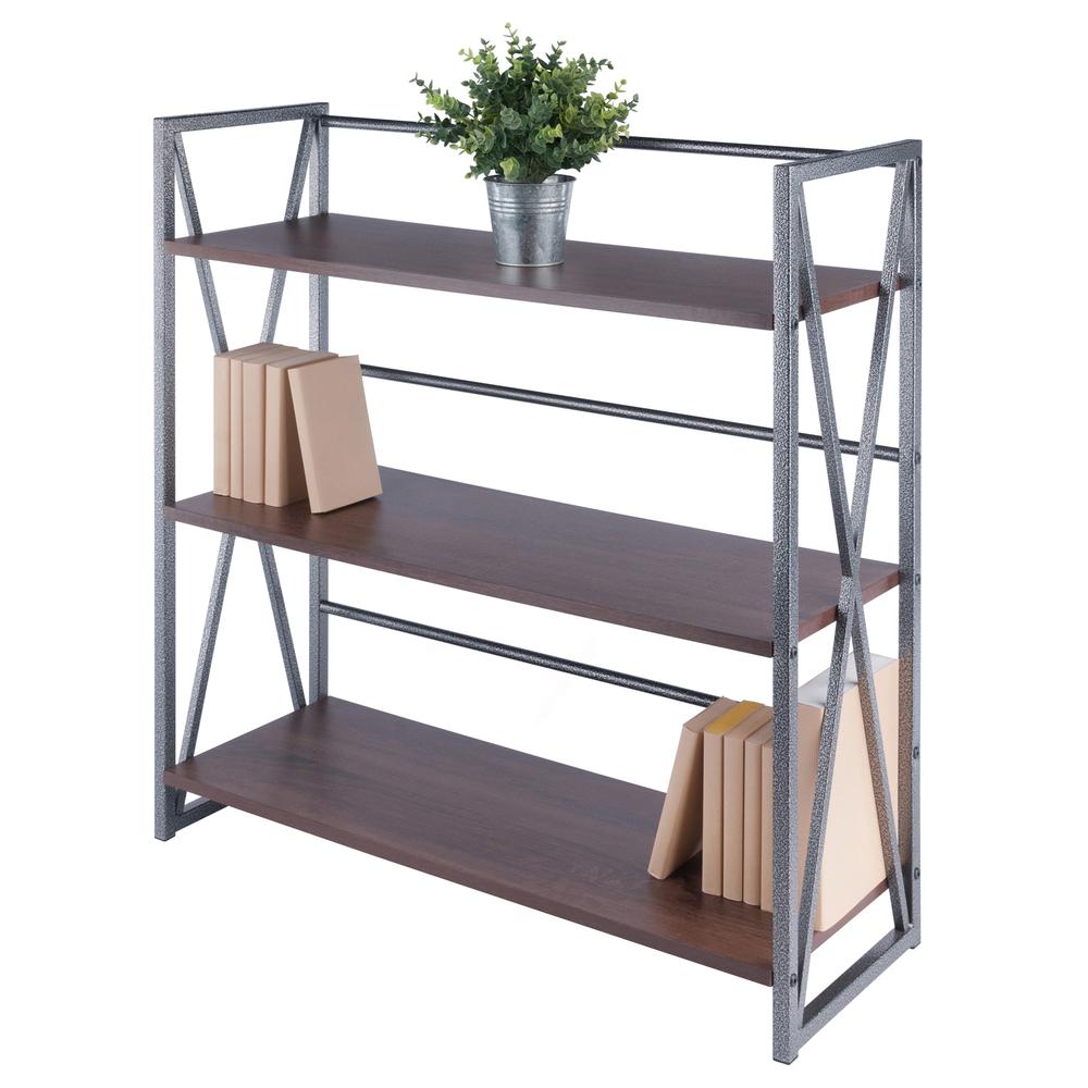 Isa 3-Tier Shelf, Graphite and Walnut. Picture 6