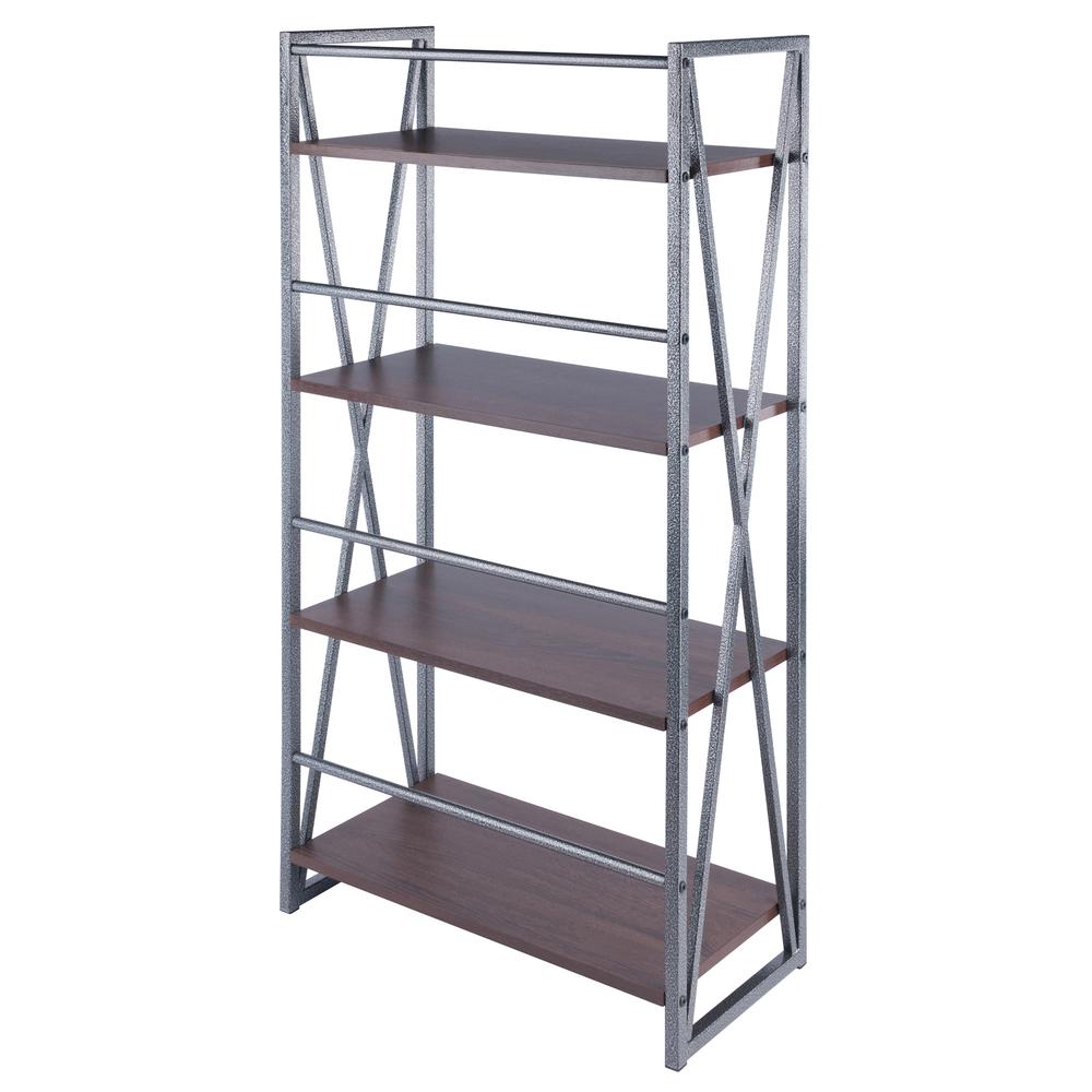 Isa 4-Tier Shelf, Graphite and Walnut. Picture 6