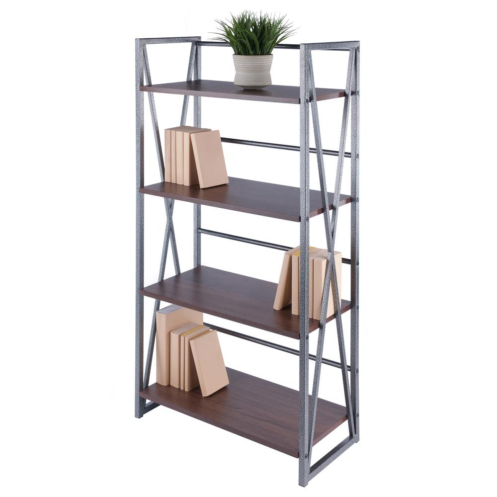 Isa 4-Tier Shelf, Graphite and Walnut. Picture 7