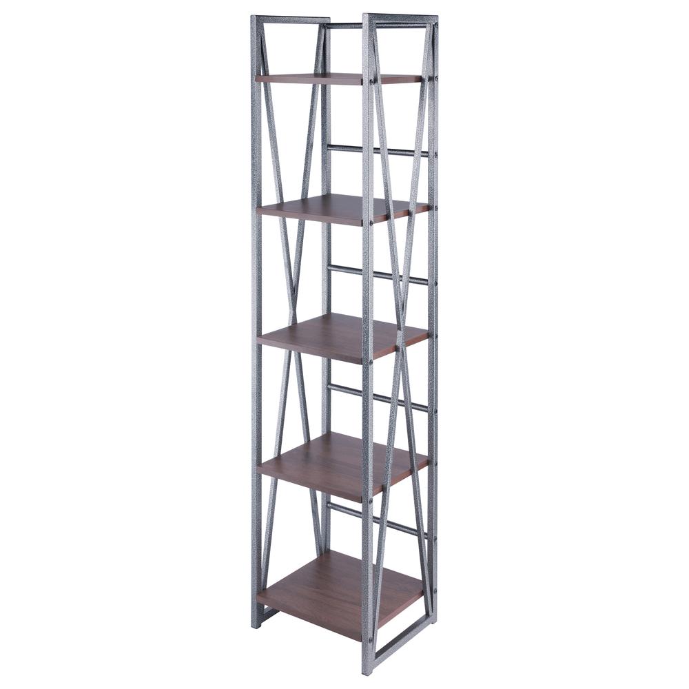 Isa 5-Tier Shelf, Graphite and Walnut. Picture 2