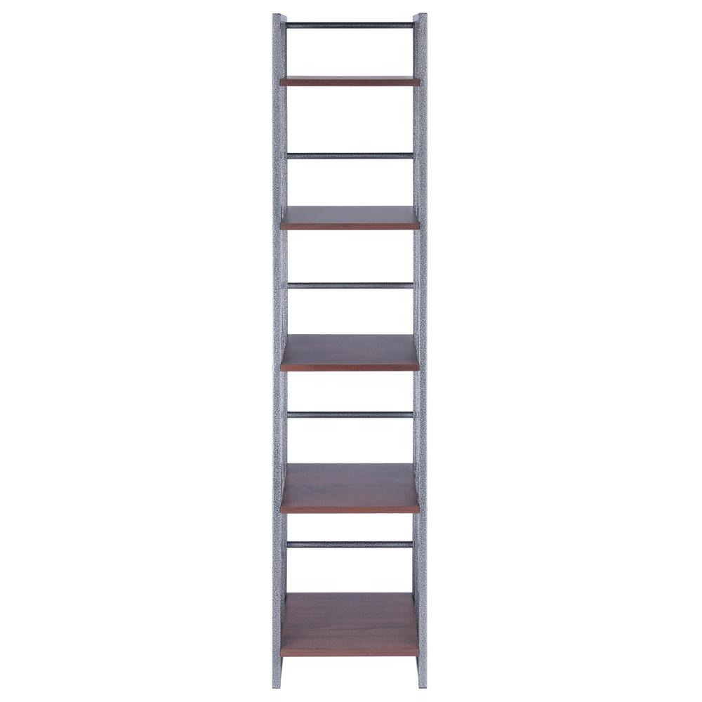 Isa 5-Tier Shelf, Graphite and Walnut. Picture 1