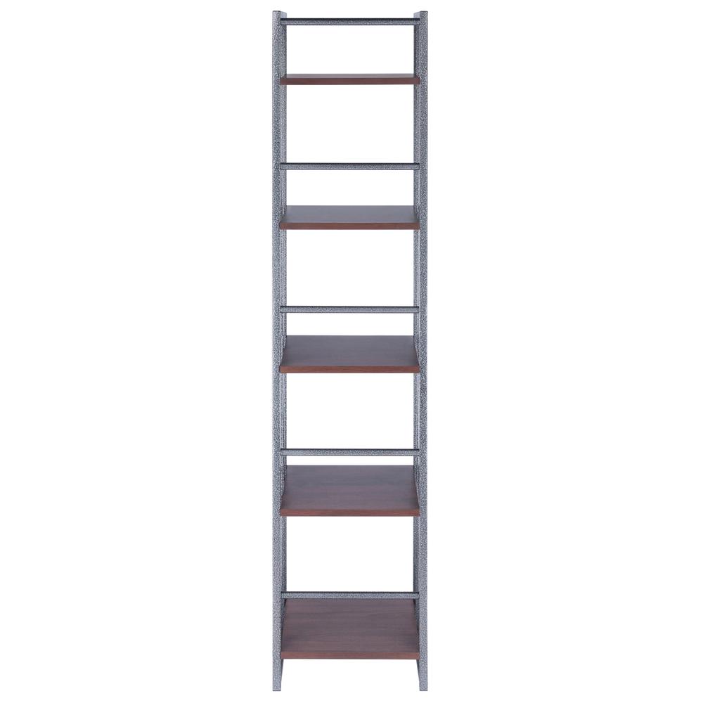 Isa 5-Tier Shelf, Graphite and Walnut. Picture 4
