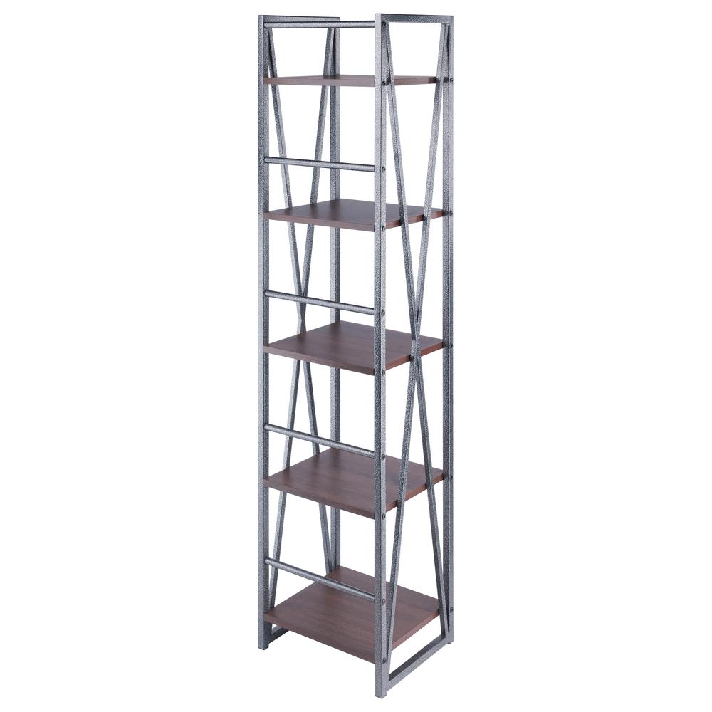 Isa 5-Tier Shelf, Graphite and Walnut. Picture 5