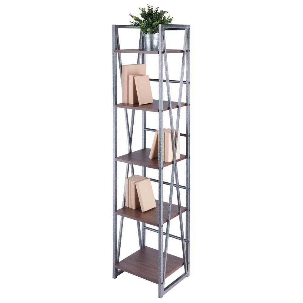 Isa 5-Tier Shelf, Graphite and Walnut. Picture 6