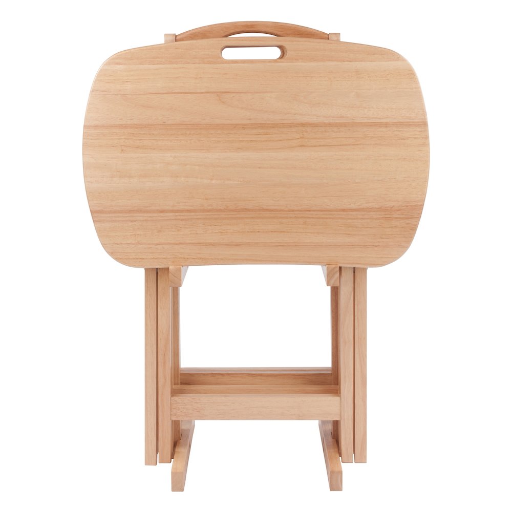 Lucca 5-pc Snack Table Set, Natural. Picture 4