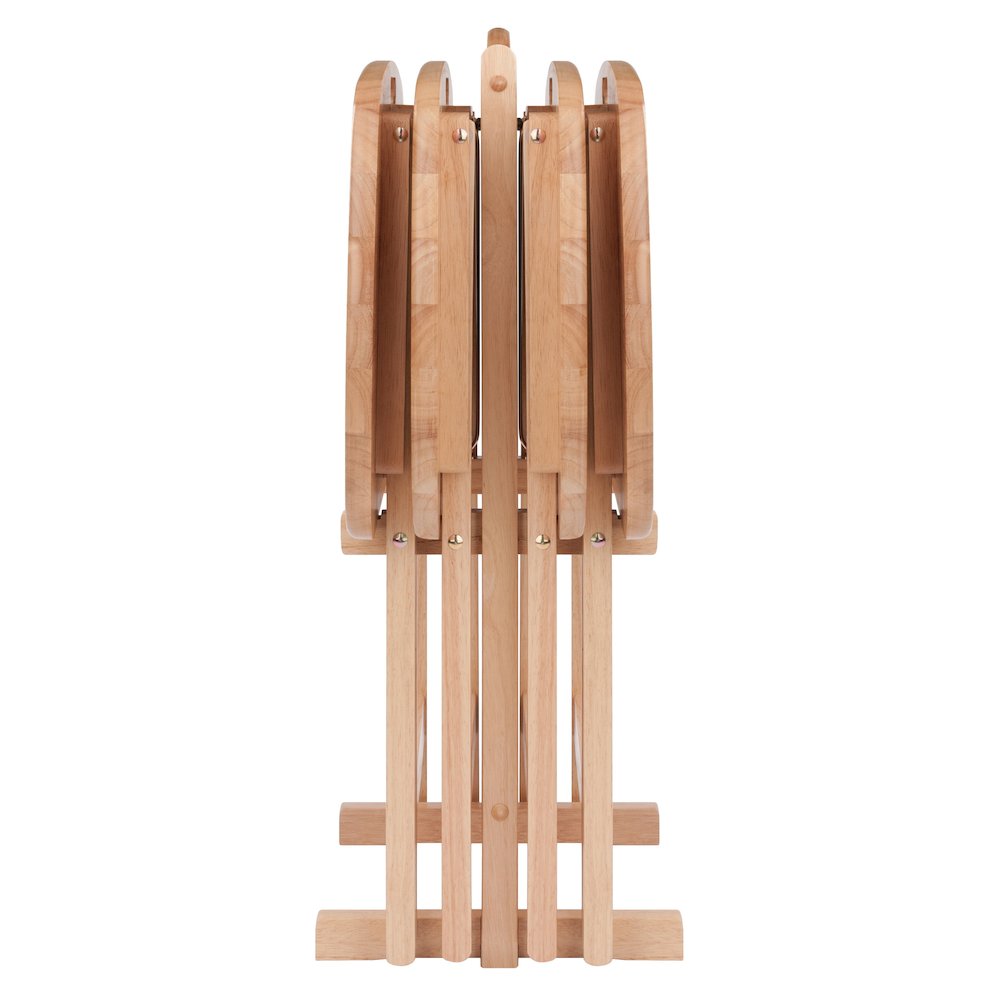 Lucca 5-pc Snack Table Set, Natural. Picture 5