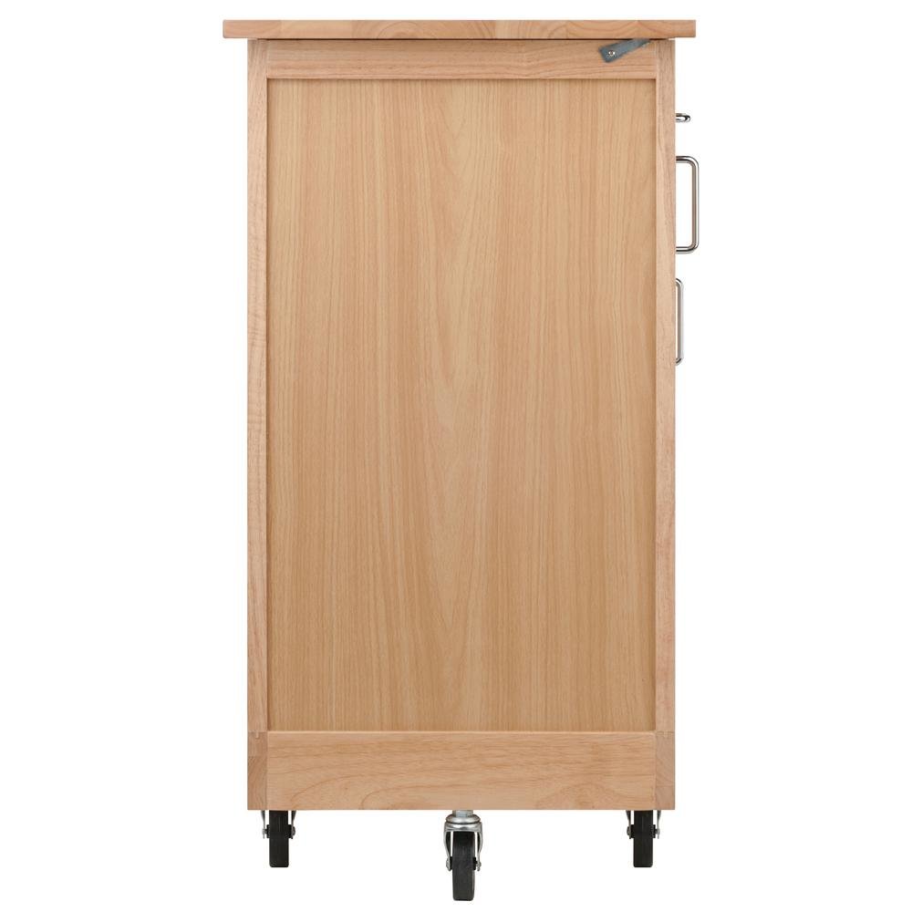 Natural Kitchen Island Cart on Wheels – Rolling Kitchen Island with Storage. Picture 7