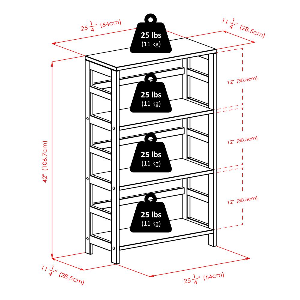 Capri 3-Section M Storage Shelf with 6 Foldable Black Fabric Baskets. Picture 4