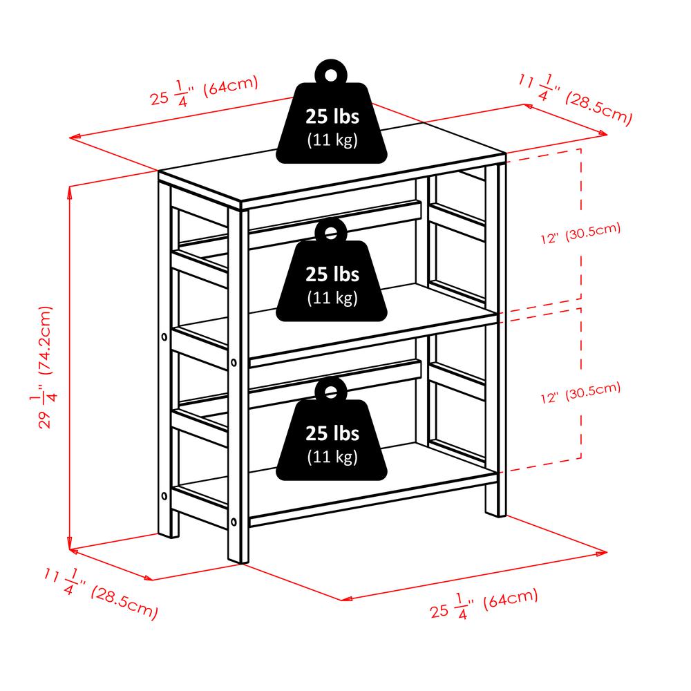 Capri 2-Section M Storage Shelf with 4 Foldable Black Fabric Baskets. Picture 2