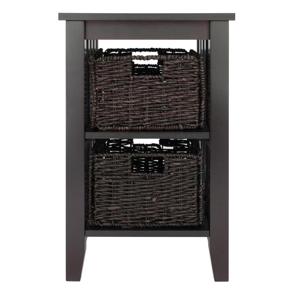 Morris Side Table with 2 Foldable Baskets. Picture 2